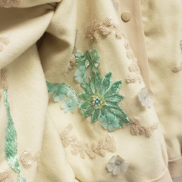 Hanna Herrera Leg of Mutton Glitzy Bomber Jacket - Picture 9 of 15